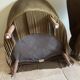 Paire de fauteuils crapaud vintage en velours brun tabac à franges
