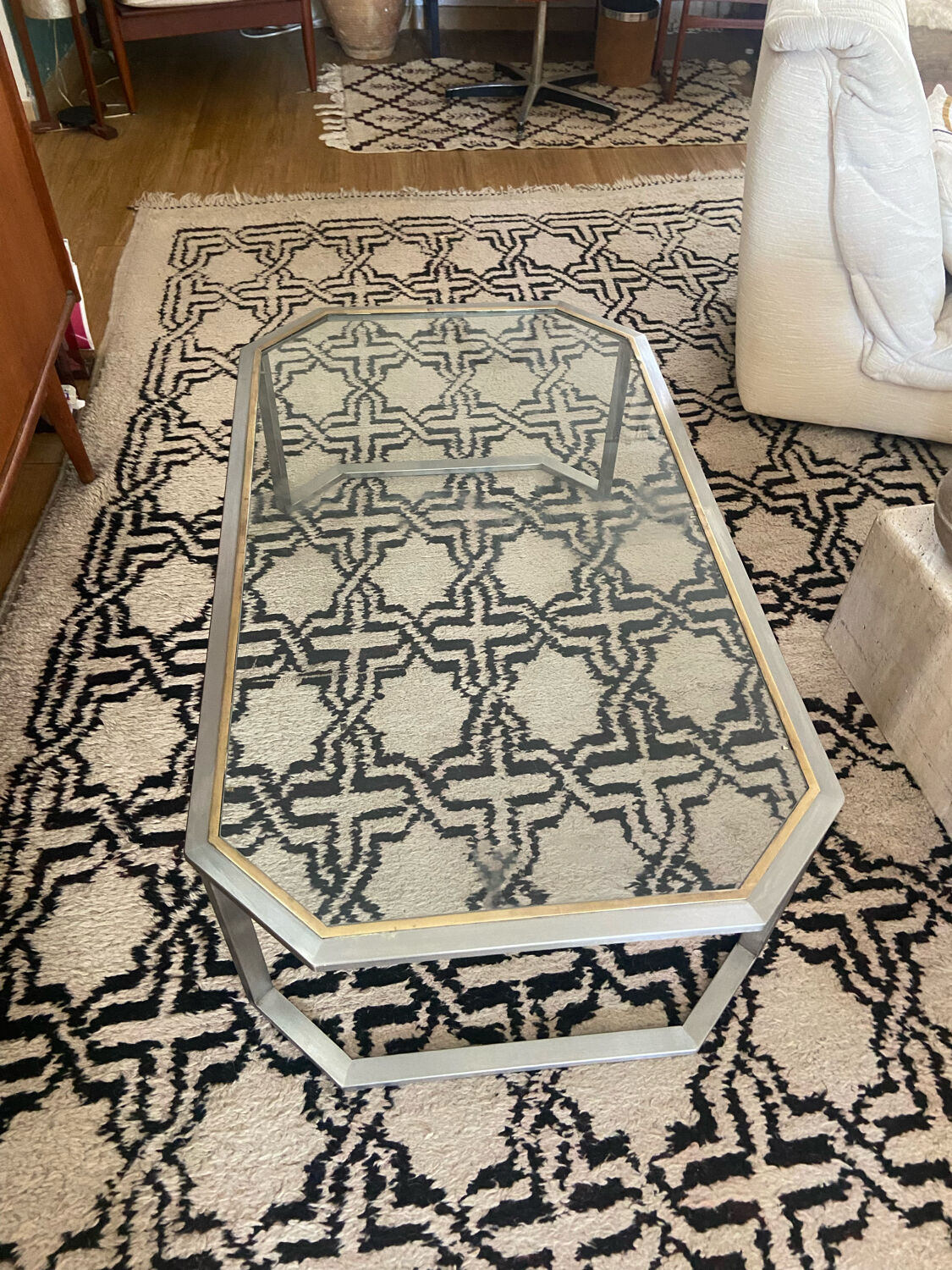 Octagonal coffee table 70s