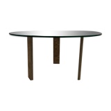 Travertine coffee table and glass