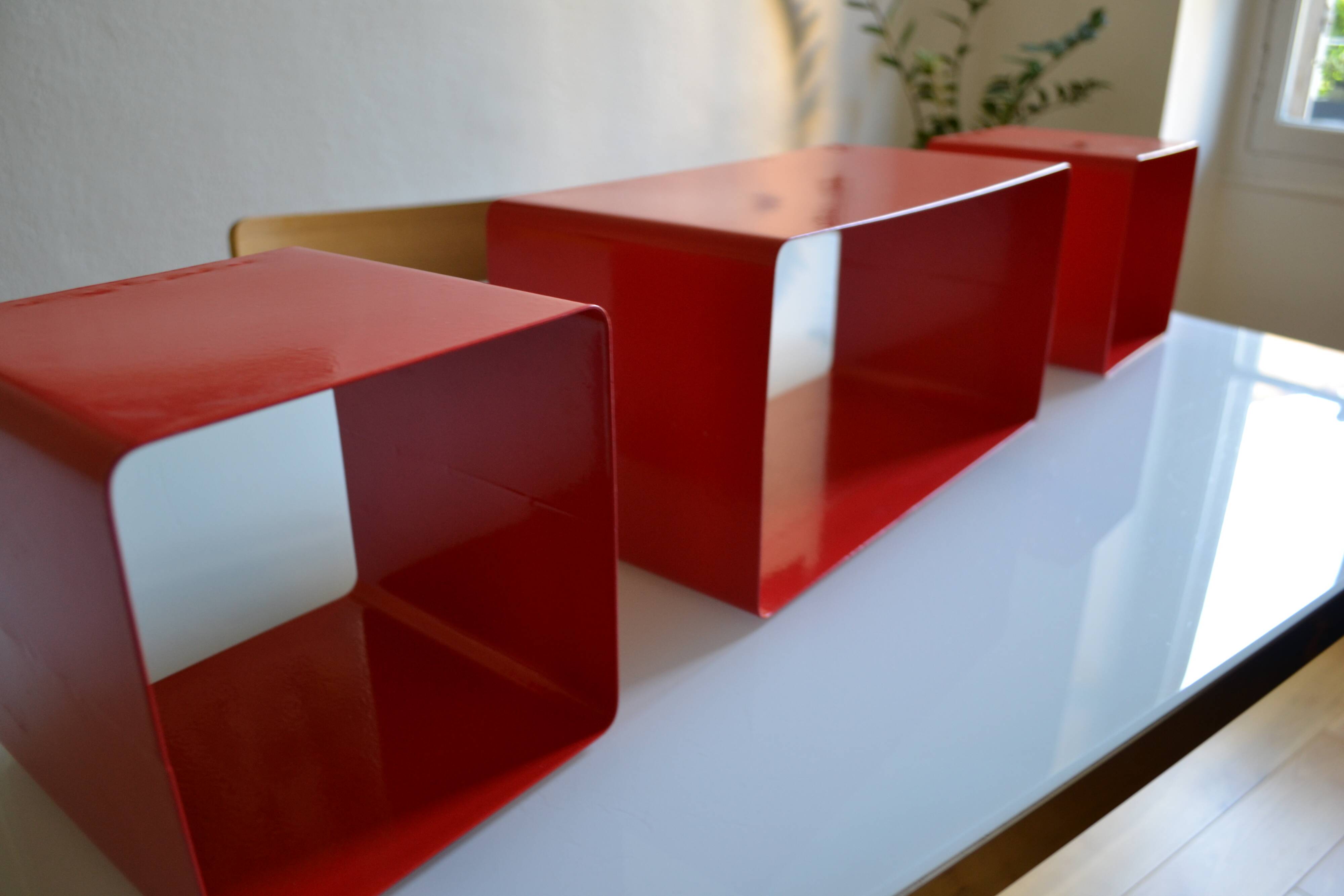 Bibliothèque modulable composée de 3 caissons