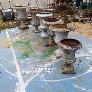 Lot of 6 Medici Cast Iron Vases from Charleville - Mézières 1900