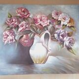 Oil painting bouquet of flowers 60x50 cm