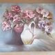 Oil painting of a bouquet of flowers 60x50 cm