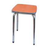Orange formica stool