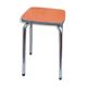 Orange formica stool