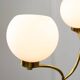 Mid-century Italian Brass and Opaline Chandelier
