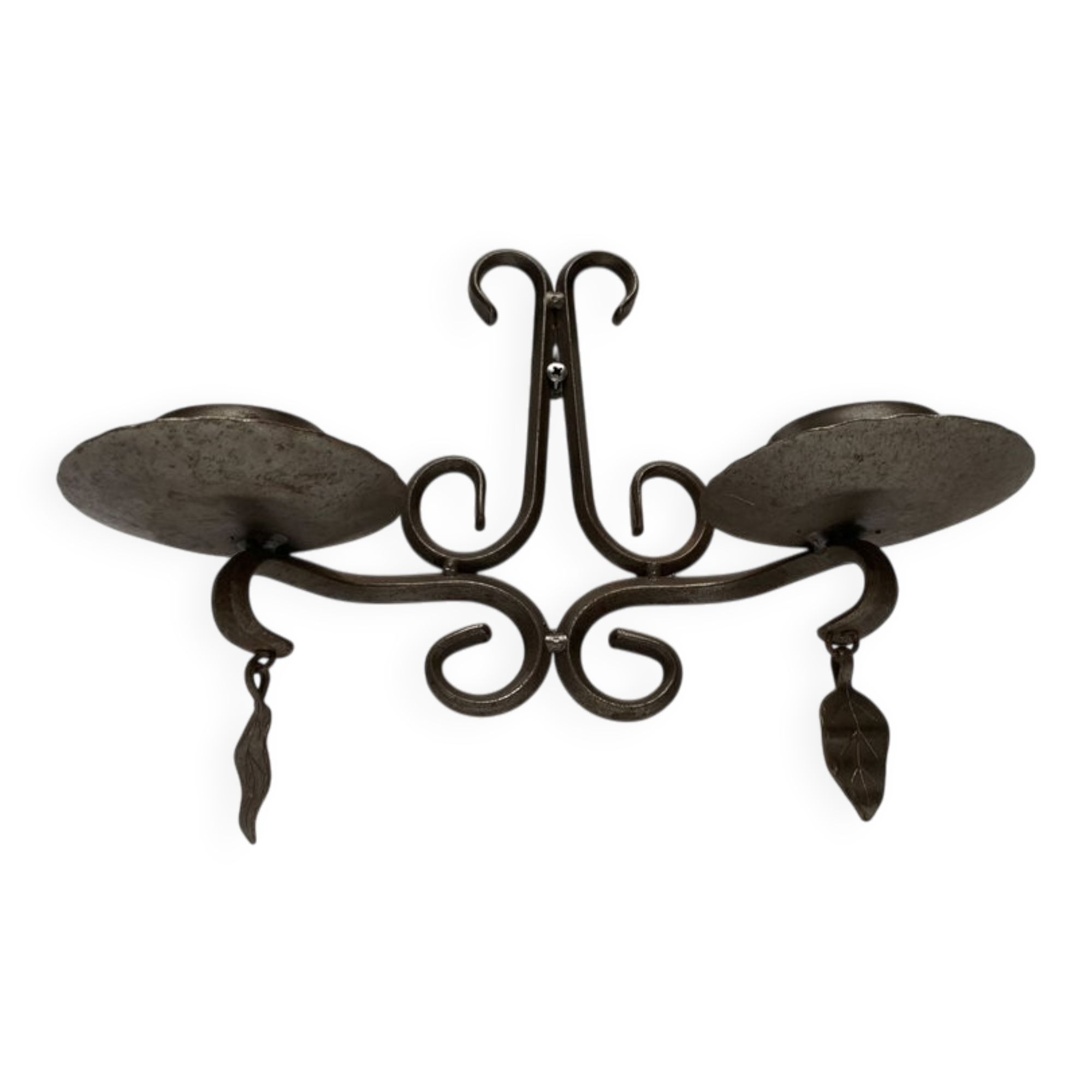 Vintage Swedish Wrought Iron Wall Candleholders from Ahrnebergs, Set of 2