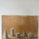 Abstract oil on cardboard signed 41cmx50cm