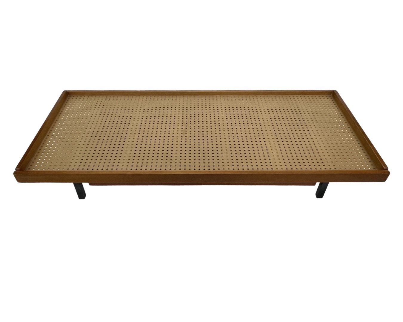 Vintage wooden daybed bed with drawers, Netherlands, 1960