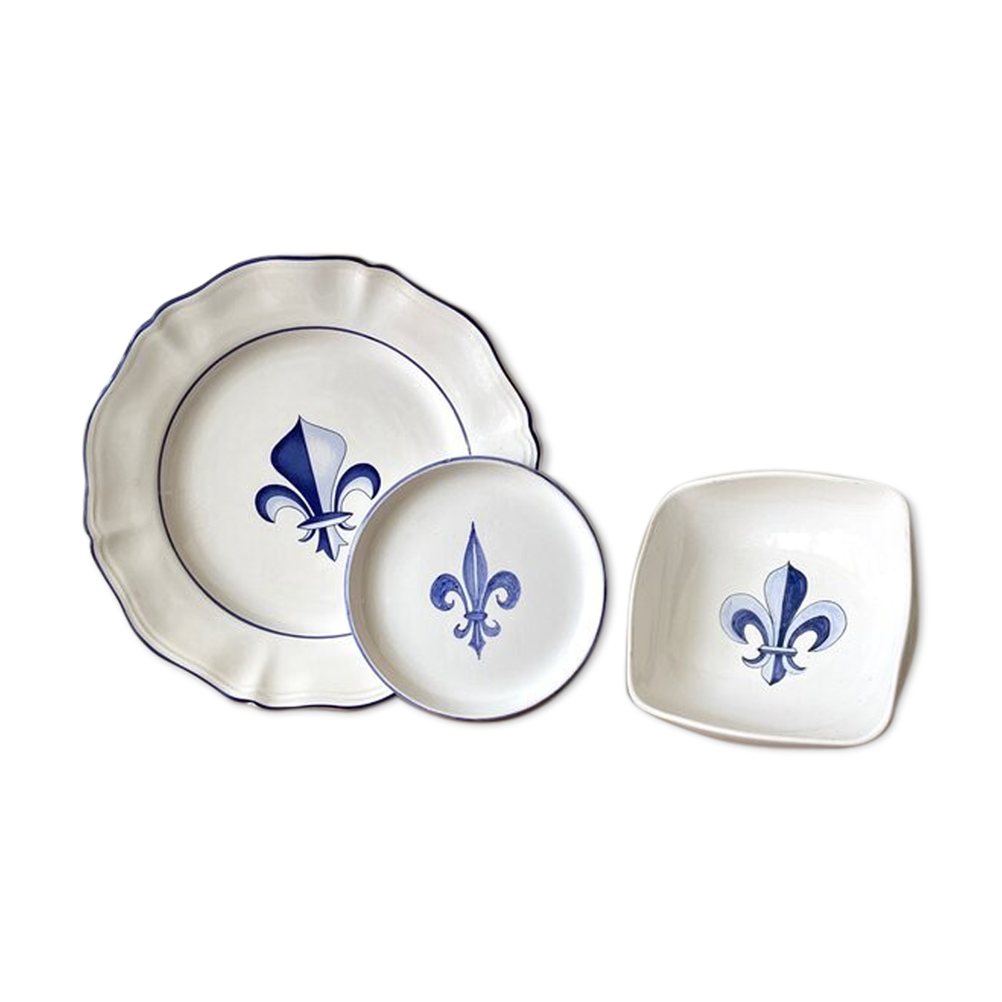 3 dishes in kergonan earthenware