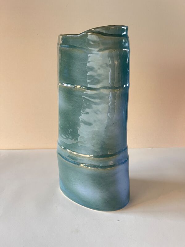 Vase vintage en céramique modèle roseau Virebent