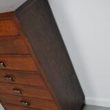 Dutch oak apothecary filing cabinet, 1930s