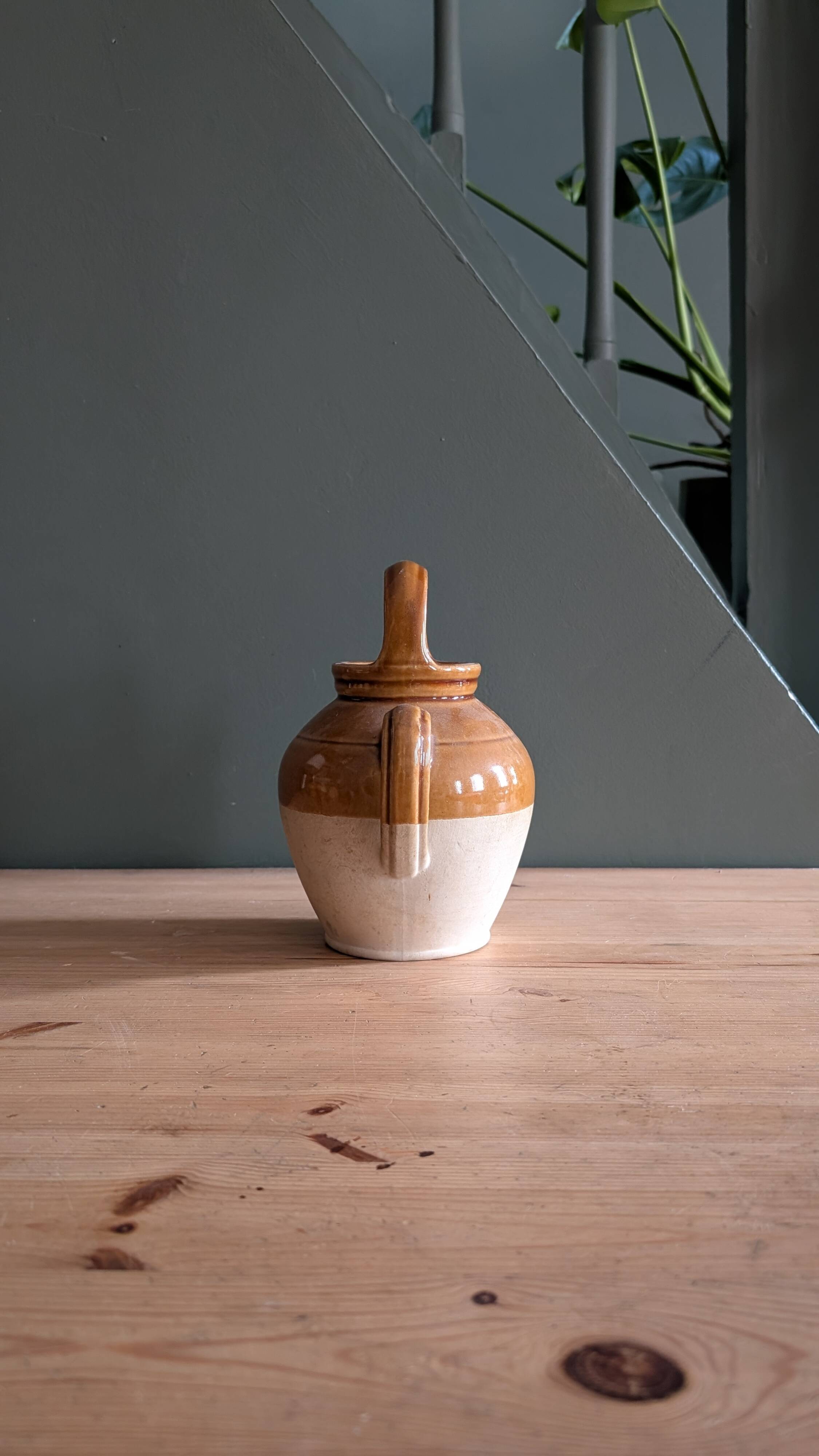 Glazed terracotta jug