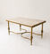 Neoclassical coffee table in gilded brass and veined marble, 1960s-70s.