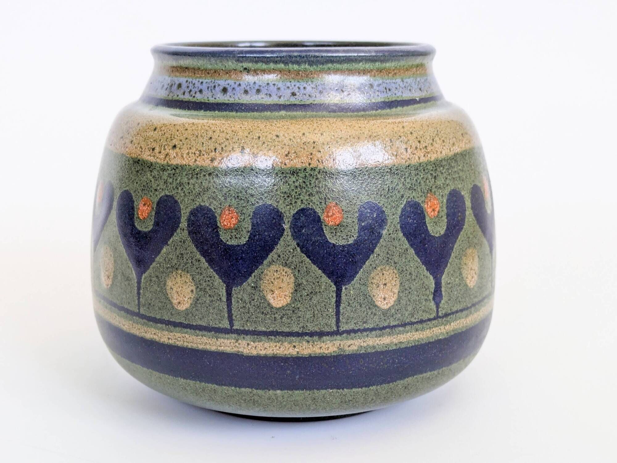 Ceramic vase KMK, Mora decor, Germany 1970s
