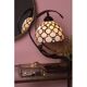 Tiffany table lamp 28x20x41 cm beige glass Tiffany desk lamp