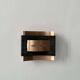 Pair of vintage wall lights, matte black metal and copper, Netherlands 1960