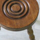 Paire de tabourets tripodes