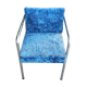 Art deco armchair base chrome tubes back and seat velvet
