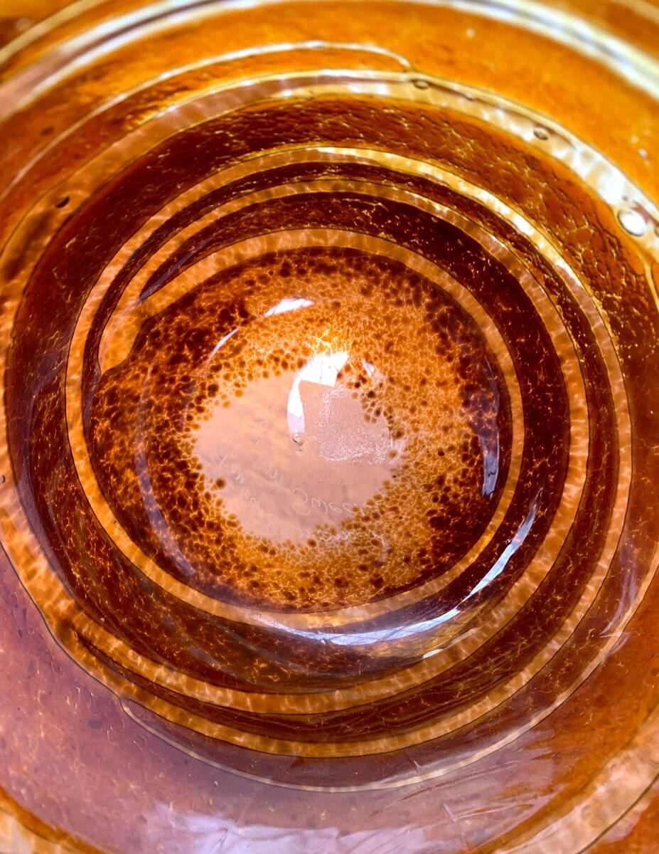 Vintage Swedish glass vase by Milan Vobruba for Gusum Sweden