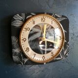 Vintage clock rectangular silent wall clock "palm tree"