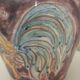 Rooster pitcher vase, glazed ceramic signed Jeanne Azambourg, Le Clos De Joye, 1960s