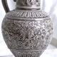 Large 19th century (1840) barbotine carafe / vase with prow head