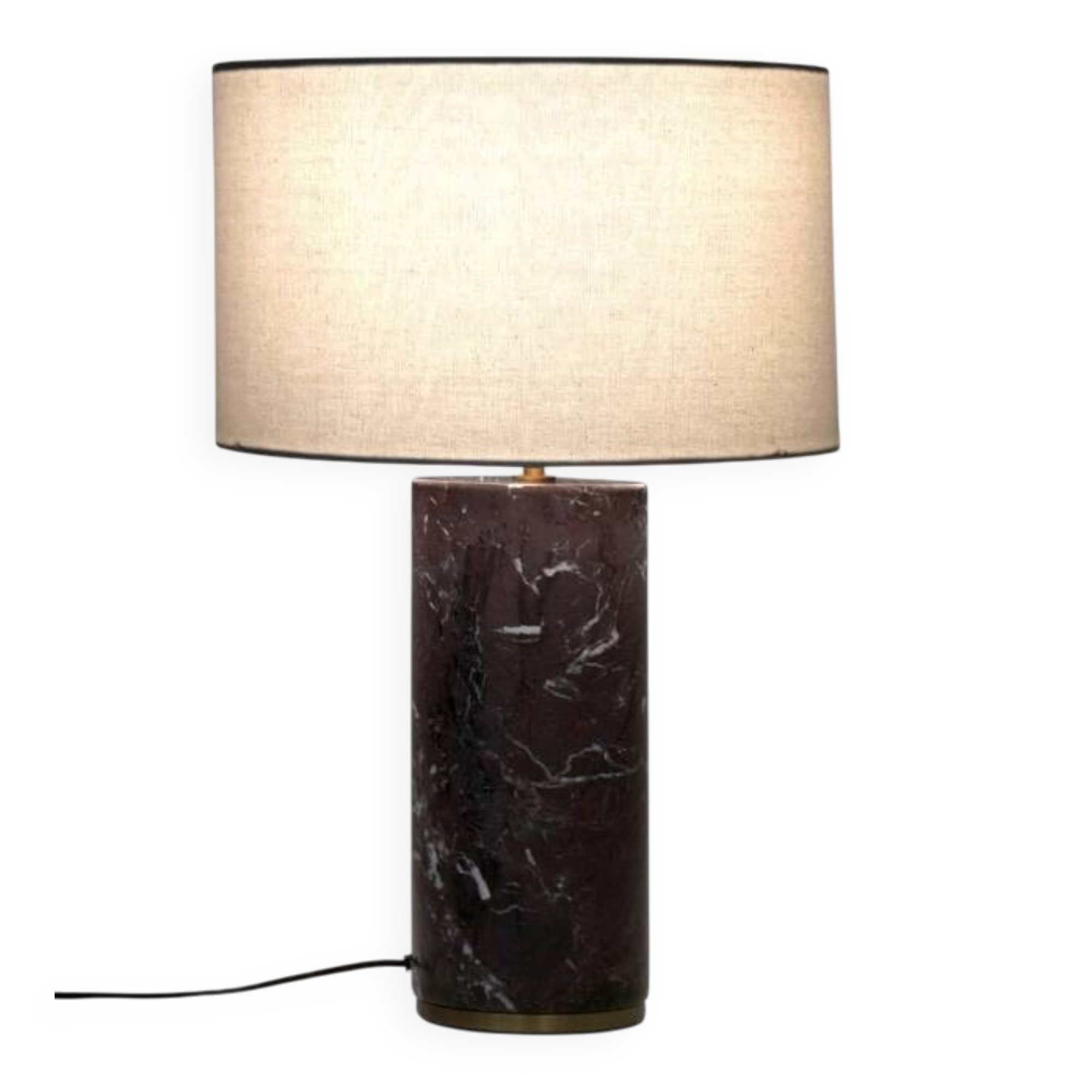 The Remi table lamp in red marble from Soho Home.