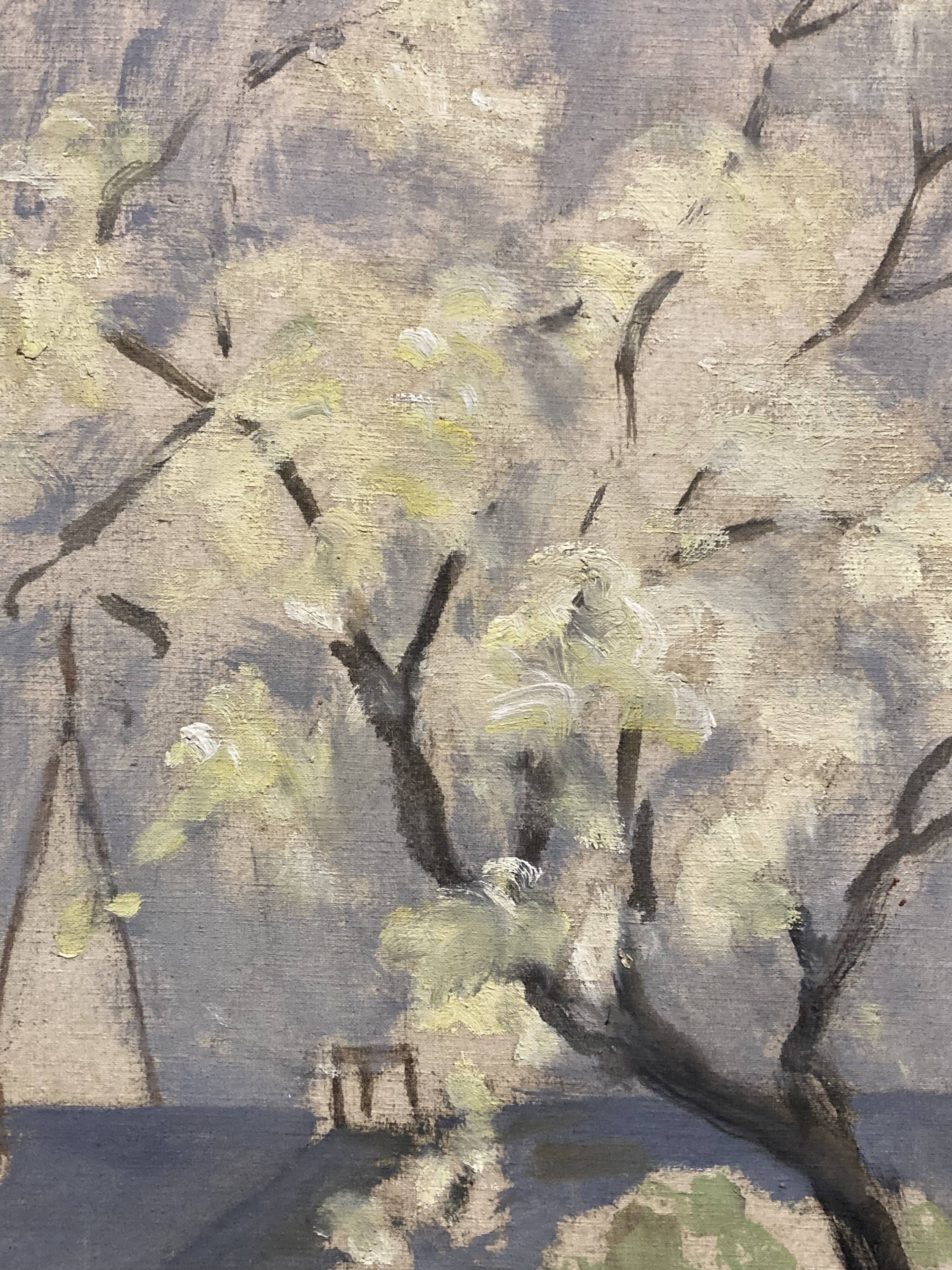 Marthe orant (1874-1957), spring, oil on canvas