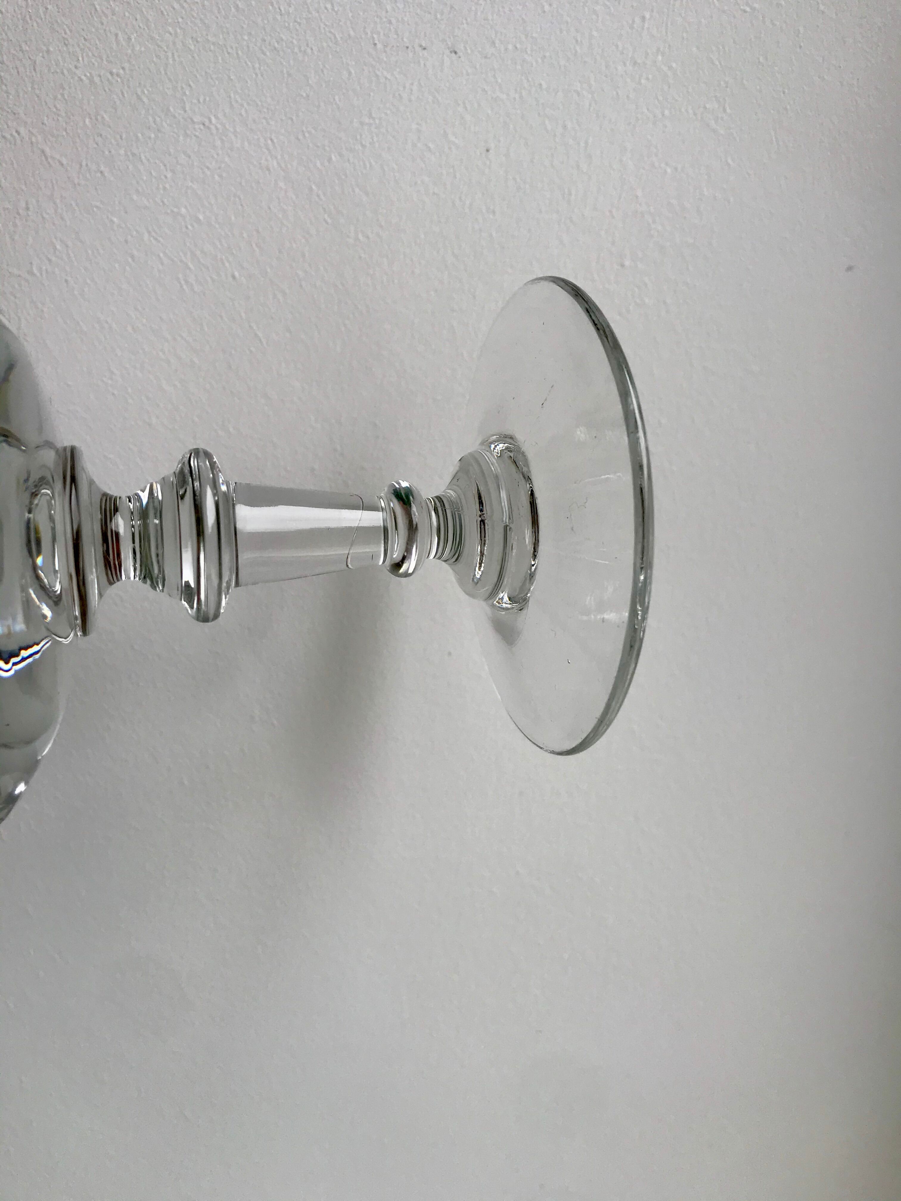 Set of 5 large crystal champagne glasses 30s-40s