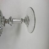 Set of 5 large crystal champagne glasses 30s-40s