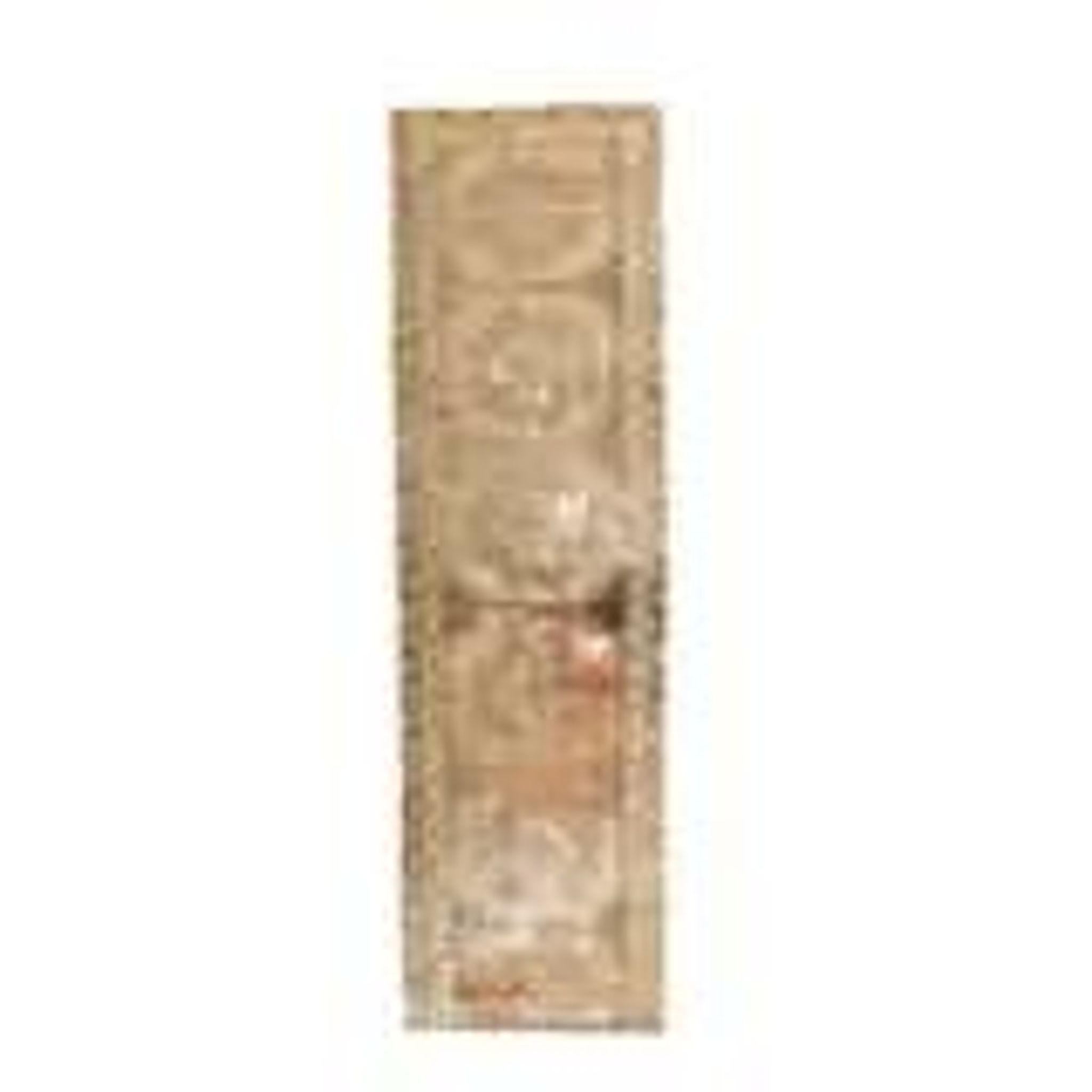 3'6x12'6 Orange Brown Vintage Turkish Hand-Knotted Runner Rug 110x385