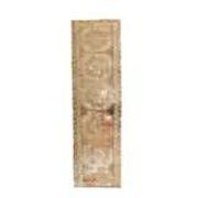 3'6x12'6 Orange Brown Vintage Turkish Hand-Knotted Runner Rug 110x385