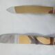 Art Deco horn walking knife set (2 knives, 12 large and 12 small)