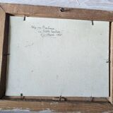 Petit tableau planche sur bois signé Seillard