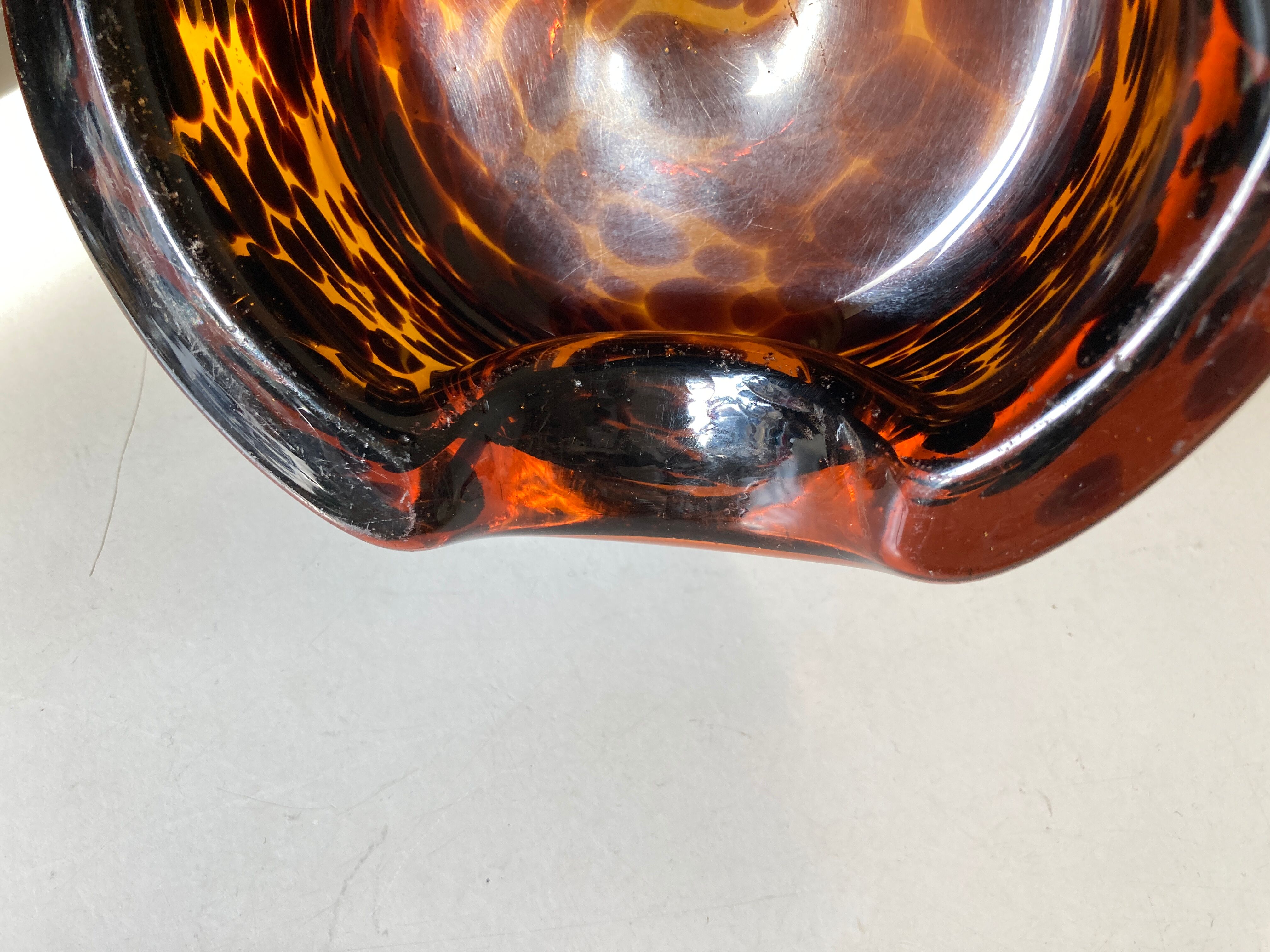 Empty glass pocket blown tortoiseshell 1970 XL