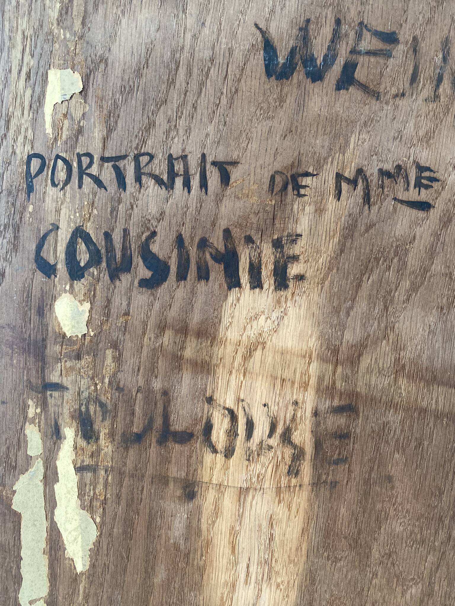 Signed portrait of a woman