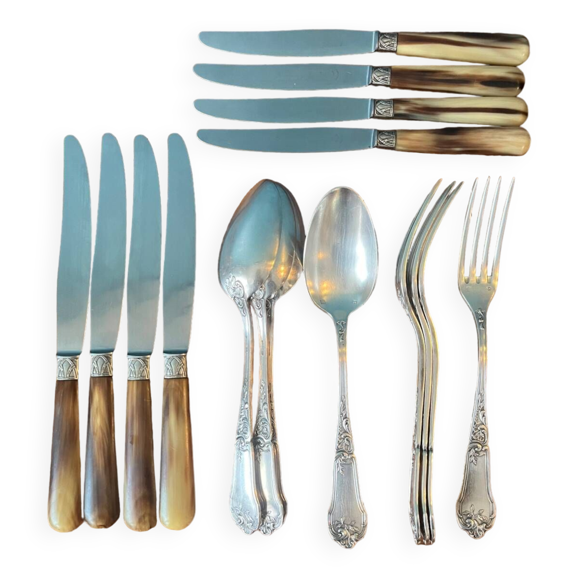 Gabriel Gay cutlery in silver metal with knives
