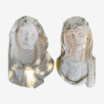 Head of Christ and Mary