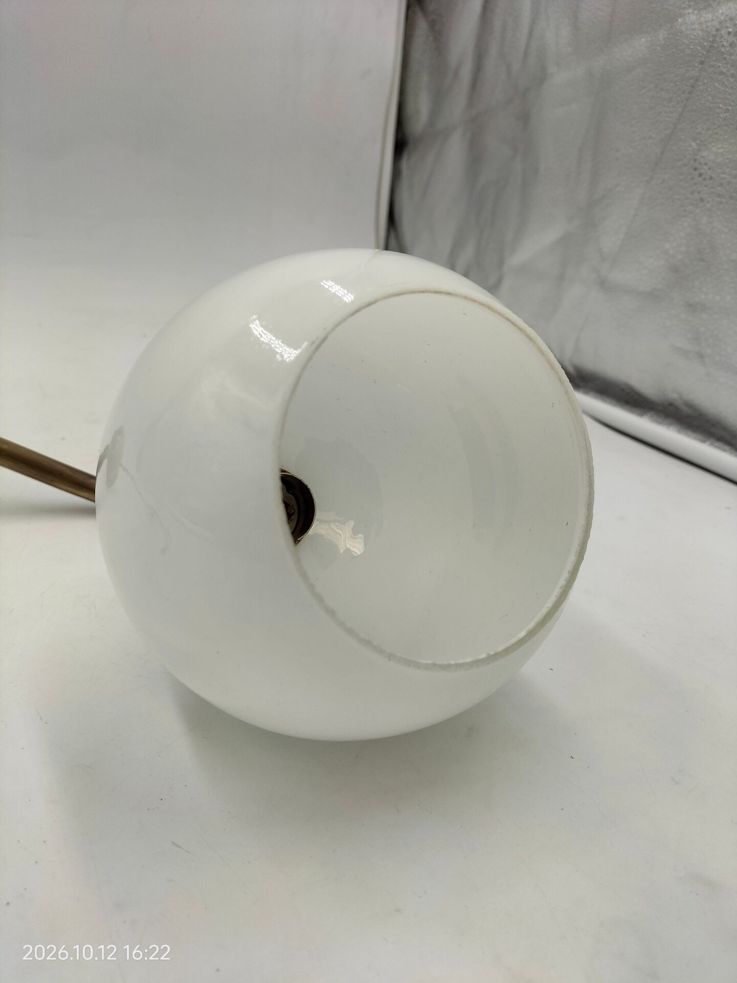 Brass and glass wall light