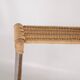 Pair of wicker and chrome armchairs
