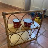 Rattan shelf