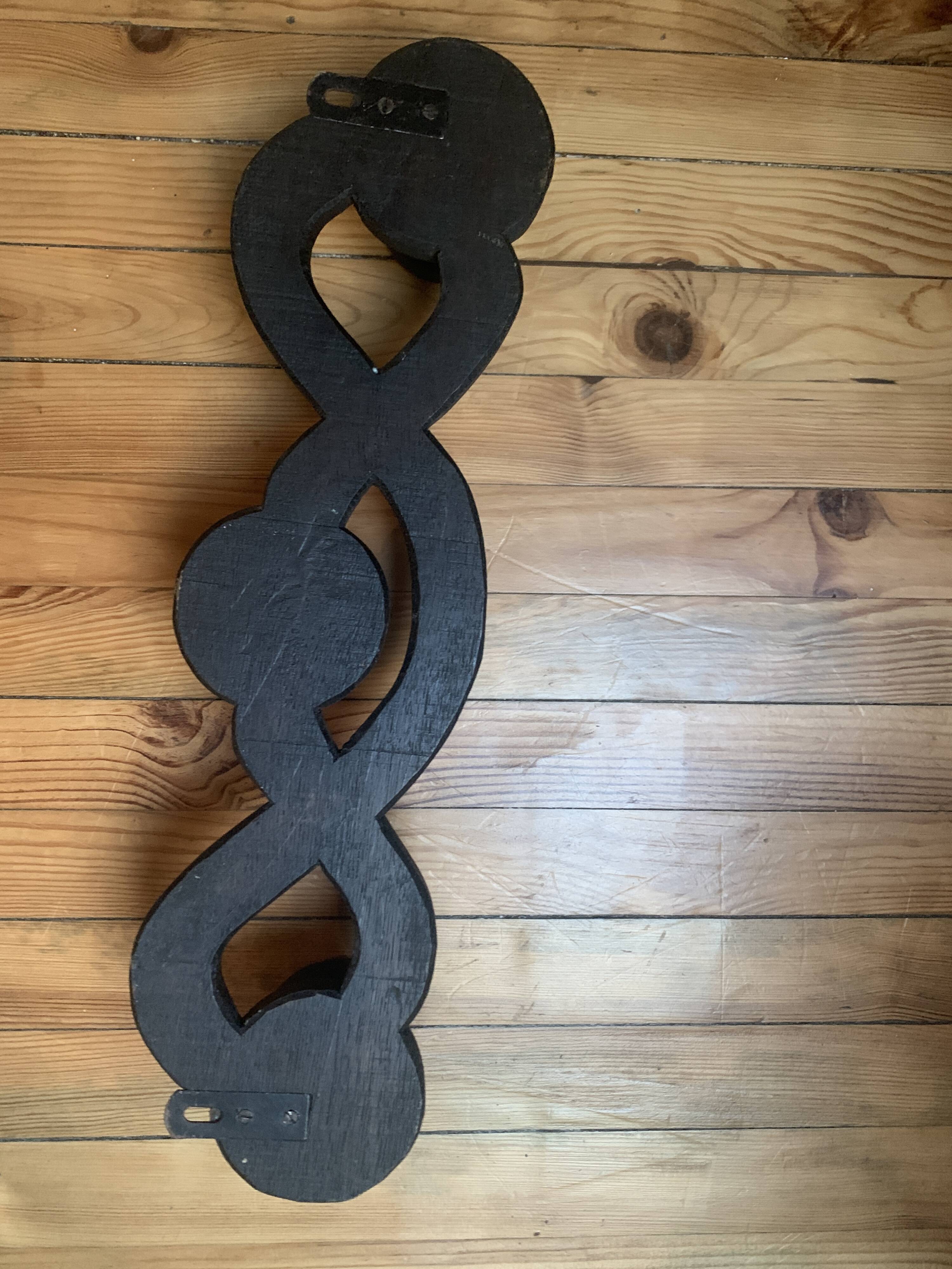Wooden wall coat rack