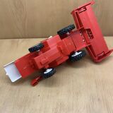 Red combine harvester