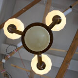 Lustre en bois Art Déco, années 1930