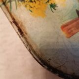 Plate meal sheet metal 1960 signed Clément