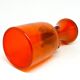 Modernism vase, orange glass, designed by J. Słuczan-Orkusz, Poland, 1970s
