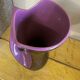 Free-form vase in iridescent black and mauve ceramic, Germany 1960