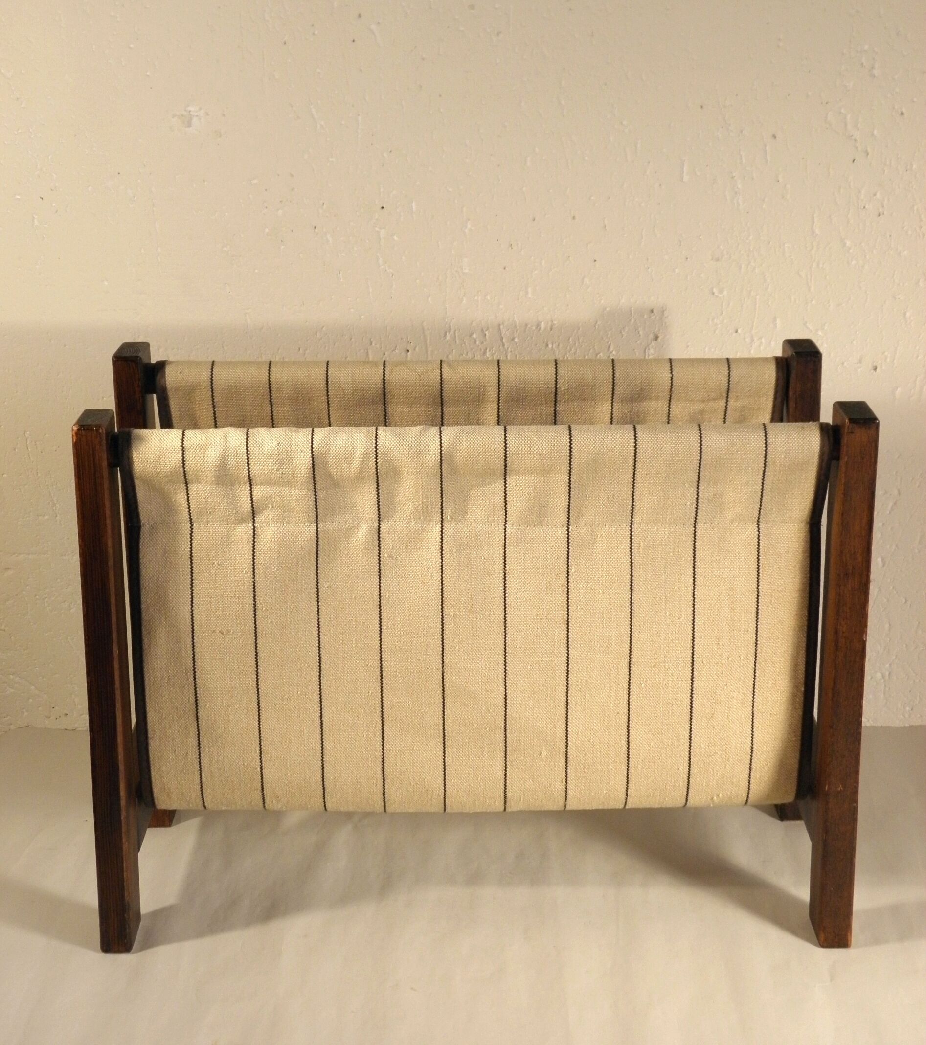 Wood and canvas magazine holders