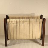 Wood and canvas magazine holders